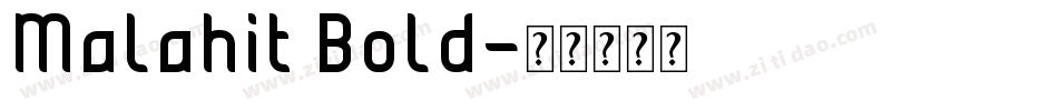 Malahit Bold字体转换